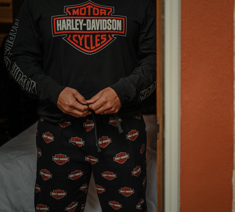 Harley-Davidson Men's Bar & Shield Long Sleeve Pajama Set 96792-25VM