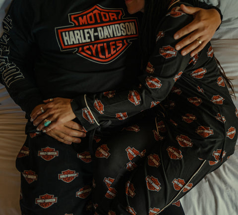 Harley-Davidson Women's Bar & Shield Button Front Pajama Set 96826-25VW