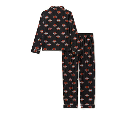 Harley-Davidson Women's Bar & Shield Button Front Pajama Set 96826-25VW