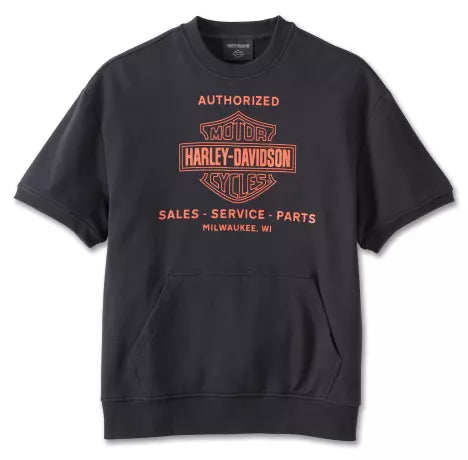 Genuine Harley-Davidson® Combustion Short Sleeve Sweatshirt 96835-23VM