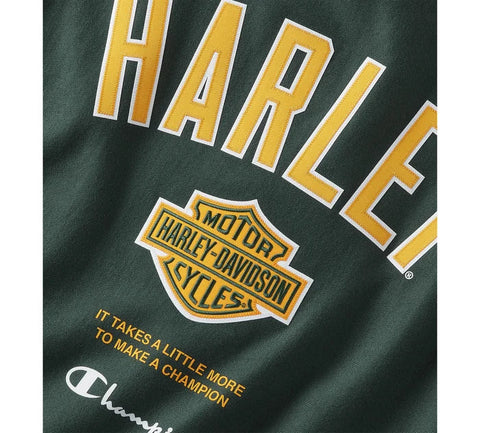 Champion x Harley-Davidson Fanatic Crew Neck Sweatshirt 96861-24VM - Dark Green Champion