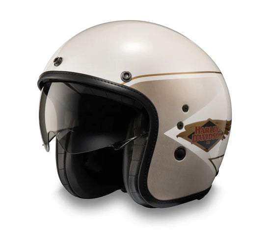 Genuine Harley-Davidson ® 120th Anniversary Diamond H-D X14 SUN SHIELD 3/4 HELMET  97229-23EX