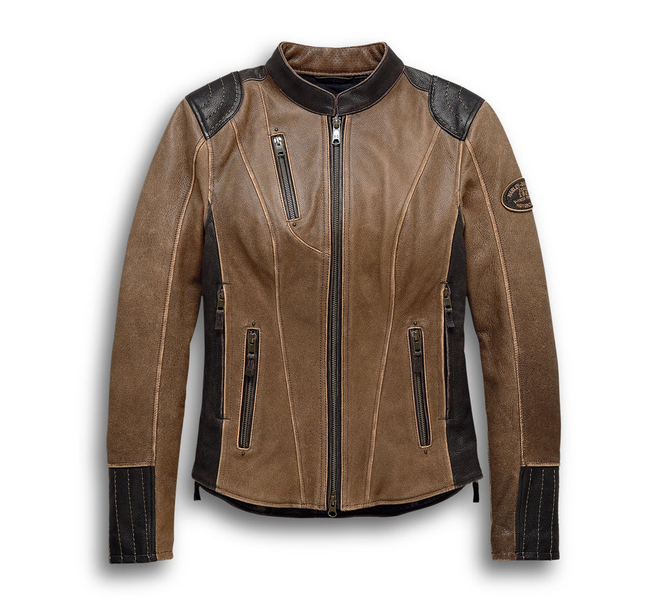 Genuine Harley-Davidson® Women's H-D Triple Vent System Gallun Leather Jacket 98066-19EW