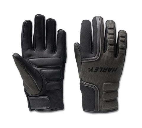 Genuine Harley-Davidson® Women's H-D Waterproof Dyna Knit Mixed Media Gloves -Olive & blk 98207-24VW      Harley Black