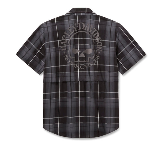 99112-26VM Harley-Davidson Woven Black Plaid Shirt