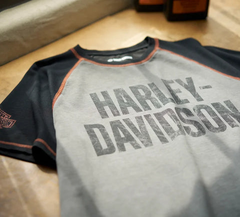 Genuine Harley-Davidson ® Men's Iron Bar Raglan Tee  99187-24VM
