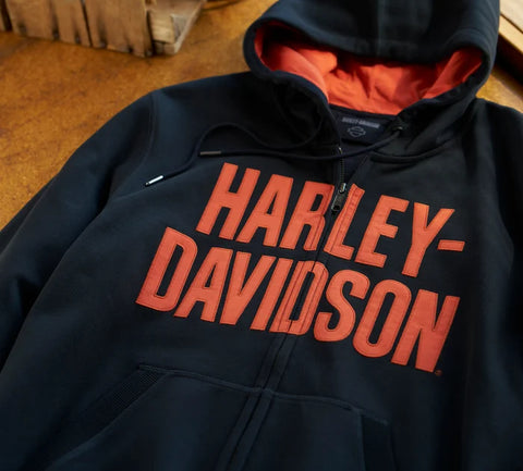 Genuine Harley-Davidson®   Men's Bar Font Zip-Up Hoodie 99191-24VM