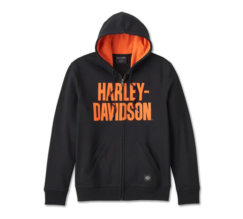 Genuine Harley-Davidson®   Men's Bar Font Zip-Up Hoodie 99191-24VM