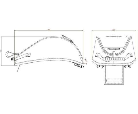 Kawasaki Tank bag with window (4L) 999940885  Bracket for tank bag (Z650/)