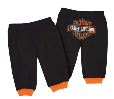 Genuine Harley-Davidson® Baby Boys' Interlock Bar & Shield Logo Pants, Black 4050601