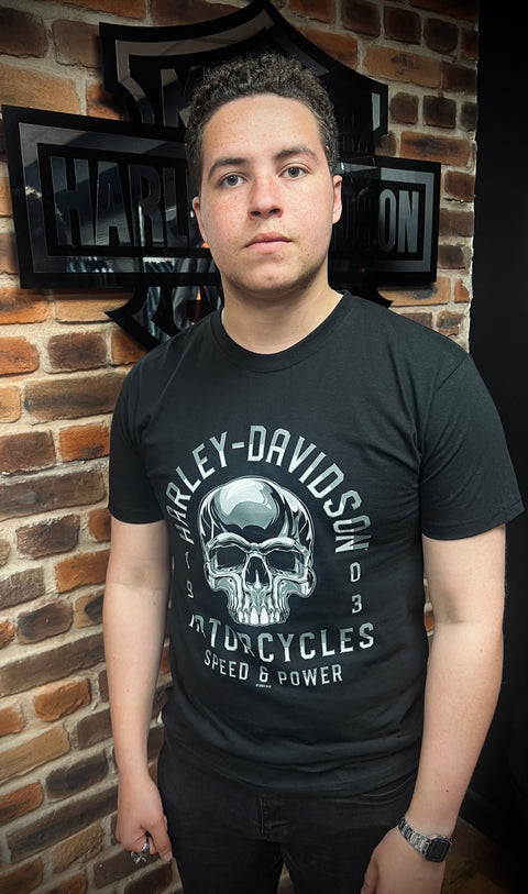 Genuine Leeds Harley-Davidson® Dealer T-shirt 'Chrome Life' 40291611