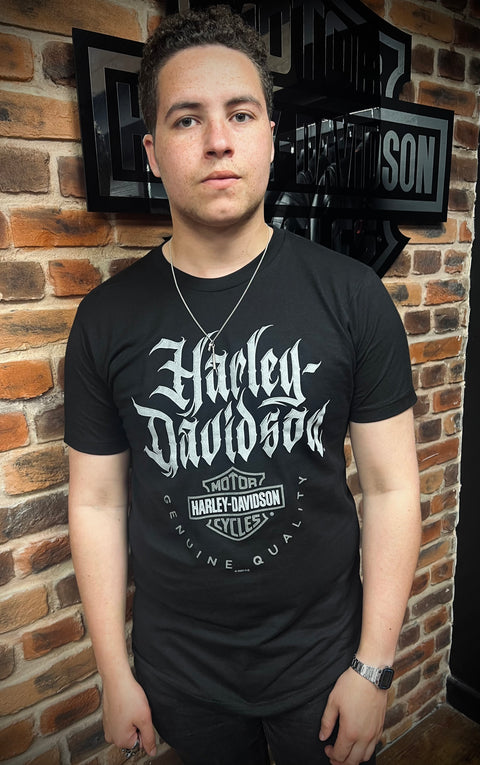 Genuine Leeds Harley-Davidson® Dealer T-shirt 'Blackletter' 40291610