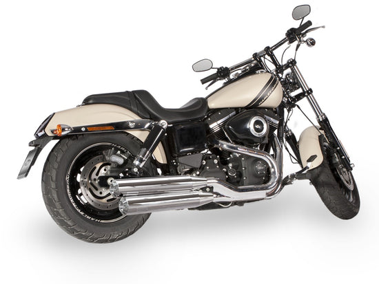 Dr. Jekill & Mr. Hyde Fatbob Chrome Exhaust Harley-Davidson CVO Screamin Eagle Fat Bob, Fat Bob & Wide Glide 2008–2011 — 3.5 inch Streetfighter Blank (EP-111170)