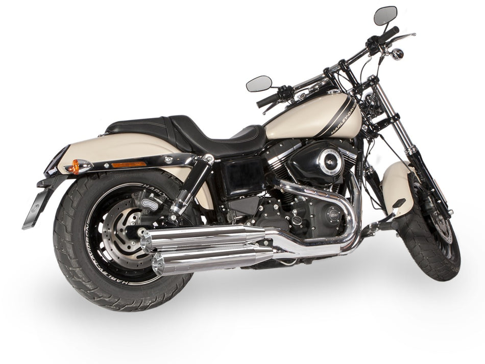 Dr. Jekill & Mr. Hyde Fatbob Chrome Exhaust Harley-Davidson CVO Screamin Eagle Fat Bob, Fat Bob & Wide Glide 2008–2011 — 3.5 inch Streetfighter Blank (EP-111170)