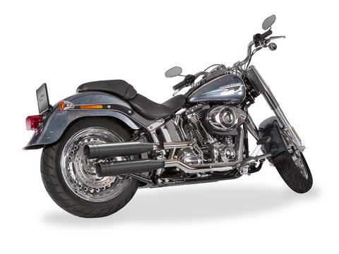 Dr. Jekill & Mr. Hyde Shorty Wrinkle Black Exhaust Harley-Davidson Deuce 2000–2002 — 3.5 inch Big Shot Wrinkle Black (EP-113351)