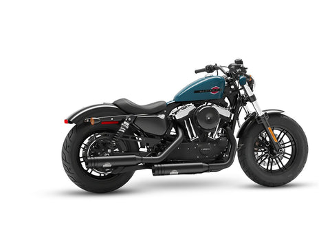 Dr. Jekill & Mr. Hyde Shorty Wrinkle Black Exhaust Harley-Davidson Sportster 2004–2013 — 3.5 inch Big Shot Wrinkle Black (EP-113471)