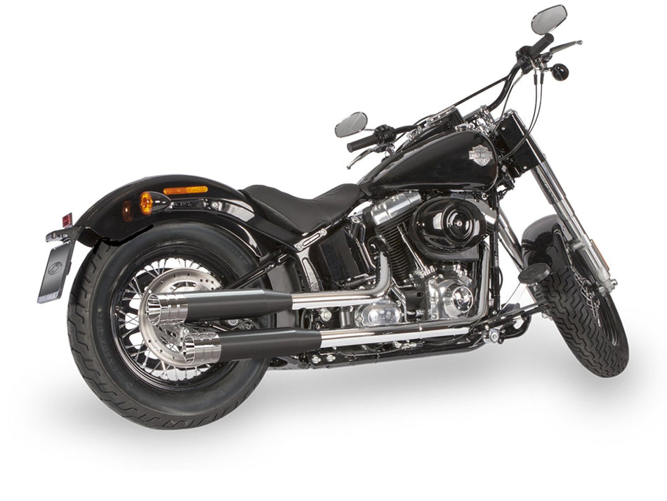 Dr. Jekill & Mr. Hyde Shorty Wrinkle Black Exhaust Harley-Davidson Crossbones & Softail Deluxe 2005–2010 EP-113520