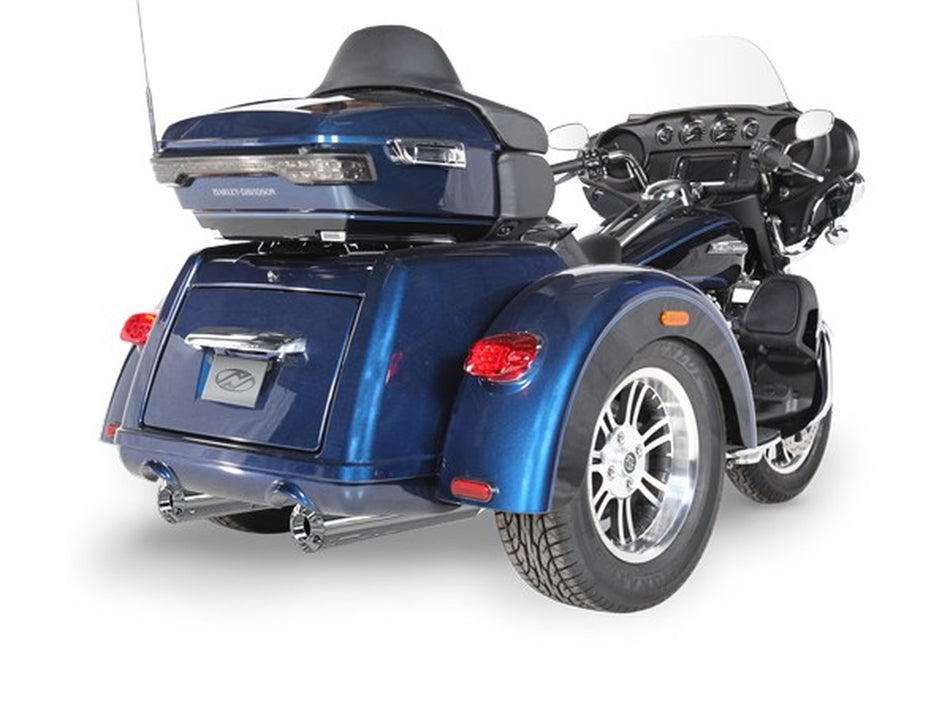 Dr. Jekill & Mr. Hyde Touring Chrome Exhaust Harley-Davidson Tri-Glide 2014–2016 — 4.0 inch Streetfighter Blank (EP-122838)