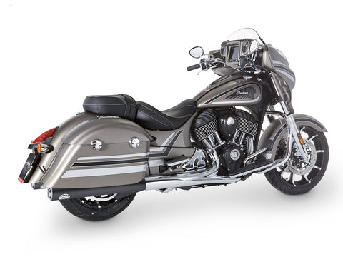 Dr. Jekill & Mr. Hyde Grand Black Exhaust Indian Bagger & Touring 2014–2016 — 4.0 inch Streetfighter Blank (EP-122862)