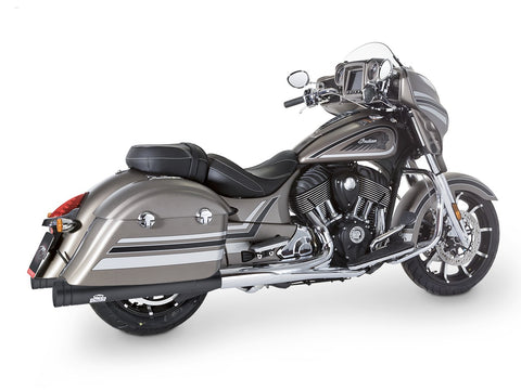 Dr. Jekill & Mr. Hyde Grand Black Exhaust Indian Bagger & Touring 2014–2016 — 4.0 inch Big Shot Black (EP-122865)