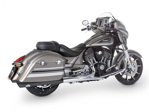 Dr. Jekill & Mr. Hyde Grand Black Exhaust Indian Bagger & Touring 2014–2016 — 4.0 inch Slashcut Black (EP-122869)