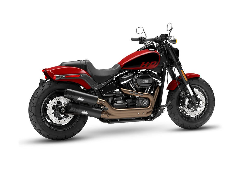 Dr. Jekill & Mr. Hyde Fat Bomb (OEM) Wrinkle Black Exhaust Harley-Davidson Fat Bob 114 2018–2020 EP-140543