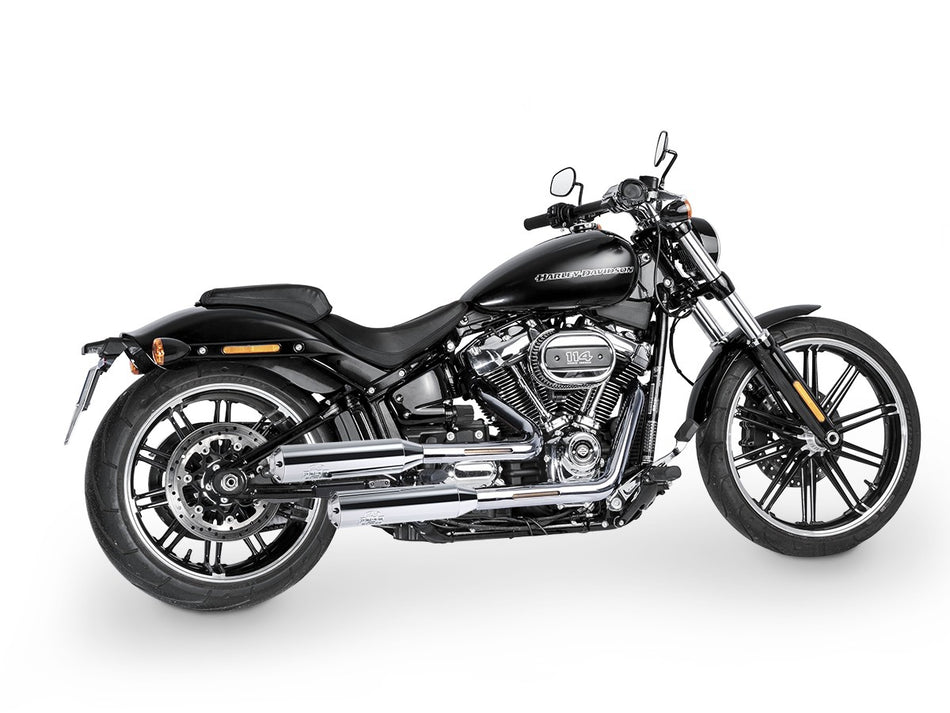 Dr. Jekill & Mr. Hyde Shorty Chrome Exhaust Harley-Davidson Breakout 107 & Fat Boy 107 2018–2020 — 3.5 inch Streetfighter Blank (EP-140920)