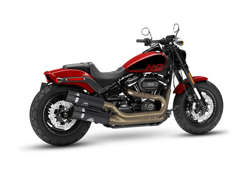 Dr. Jekill & Mr. Hyde Fat Bomb (OEM) Wrinkle Black Exhaust Harley-Davidson Fat Bob 114 2018–2020 — 4.0 inch CVO end cap adapter Chrome (EP-141535)