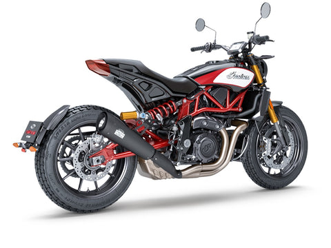 Dr. Jekill & Mr. Hyde Arcade Lower Wrinkle Black Exhaust Indian FTR 1200 2019–2020 — 4.7 inch Slashcut Wrinkle Black (EP-142146)