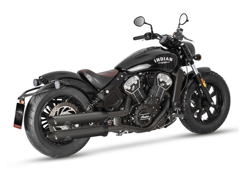Dr. Jekill & Mr. Hyde Midsize Wrinkle Black Exhaust Indian Scout 2015–2020 — 3.5 inch Slashcut Wrinkle Black (EP-142379)