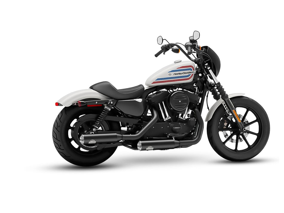 Dr. Jekill & Mr. Hyde Shorty Wrinkle Black Exhaust Harley-Davidson Iron 883 & Superlow 2017–2020 — 3.5 inch Streetfighter Blank (EP-142482)