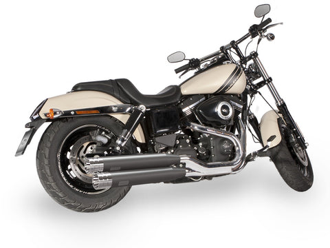 Dr. Jekill & Mr. Hyde Fatbob Wrinkle Black Exhaust Harley-Davidson Fat Bob & Wide Glide 2017 EP-142630