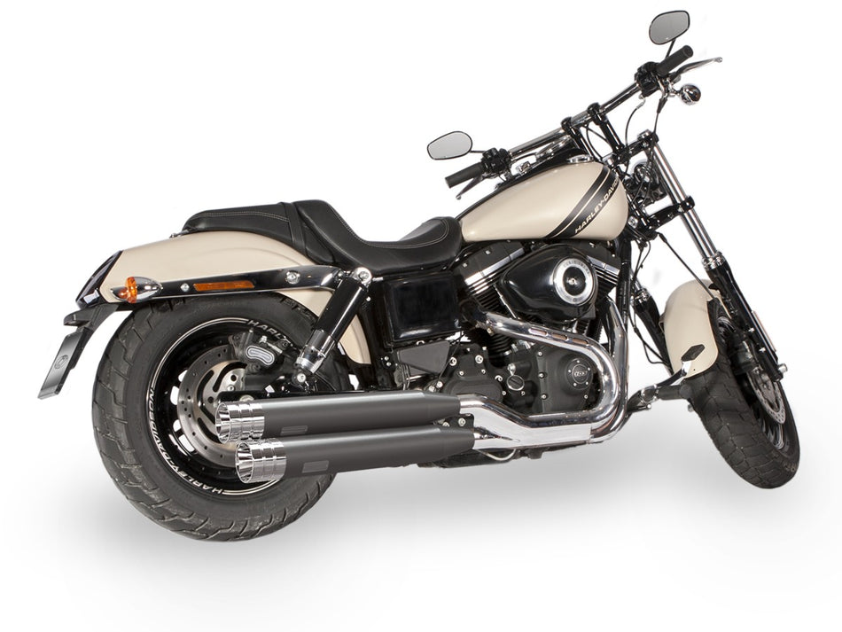 Dr. Jekill & Mr. Hyde Fatbob Wrinkle Black Exhaust Harley-Davidson Fat Bob & Wide Glide 2017 EP-142630