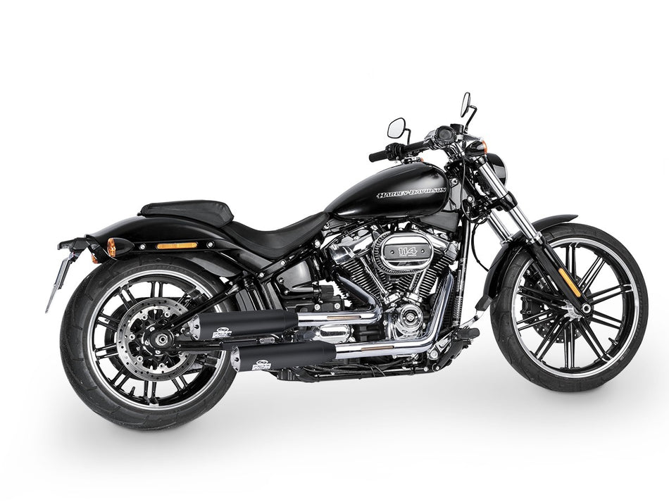 Dr. Jekill & Mr. Hyde Shorty Wrinkle Black Exhaust Harley-Davidson Breakout 107 & Fat Boy 107 2018–2020 — 3.5 inch Streetfighter Blank (EP-142882)