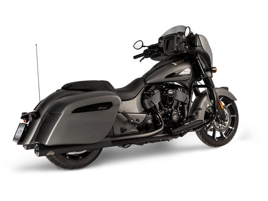 Dr. Jekill & Mr. Hyde Grand Black Exhaust Indian Bagger & Touring 2021–2024 — 4.0 inch Streetfighter Blank (EP-150019)