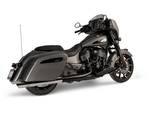 Dr. Jekill & Mr. Hyde Grand Chrome Exhaust Indian Bagger & Touring 2021–2024 — 4.0 inch Slashcut Chrome (EP-150024)