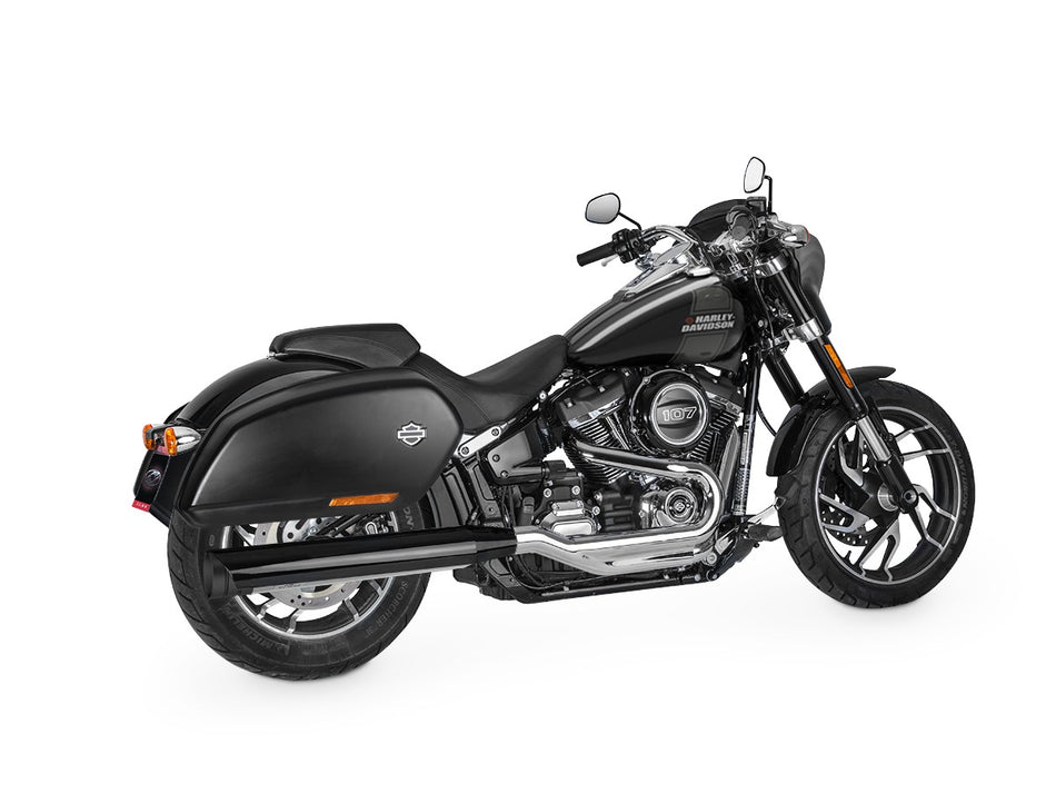 Dr. Jekill & Mr. Hyde The One Chrome Exhaust Harley-Davidson Sport Glide 2021–2024 — 4.0 inch Big Shot Black (EP-150302)