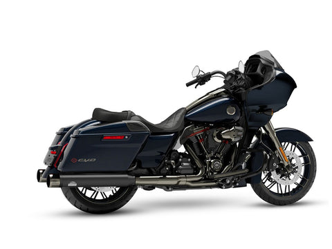Dr. Jekill & Mr. Hyde Touring Black Exhaust with 4.0 inch Streetfighter Black End Cap Harley-Davidson Street Glide ST 2022 — 4.0 inch CVO end cap adapter Black (EP-150364)