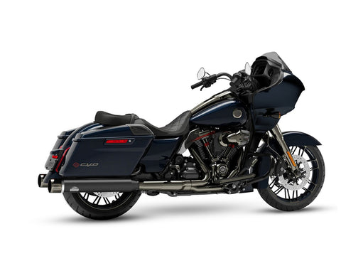 Dr. Jekill & Mr. Hyde Touring Black Exhaust with 4.0 inch Slashcut Chrome End Cap Harley-Davidson Street Glide ST 2022 — 4.0 inch CVO end cap adapter Chrome (EP-150365)