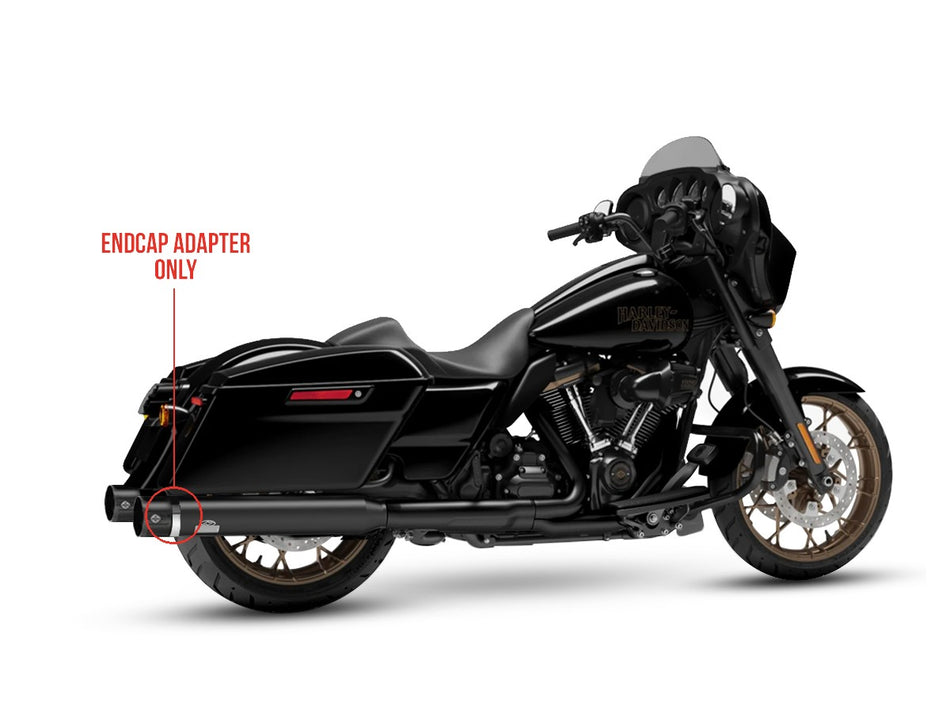 Dr. Jekill & Mr. Hyde Touring Black Exhaust with 4.0 inch CVO end cap adapter Chrome End Cap Harley-Davidson Street Glide ST 2022 EP-150365