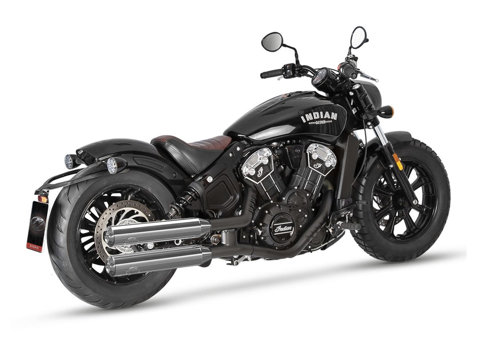 Dr. Jekill & Mr. Hyde Midsize Chrome Exhaust Indian Scout 2021–2024 — 3.5 inch Streetfighter Blank (EP-150442)