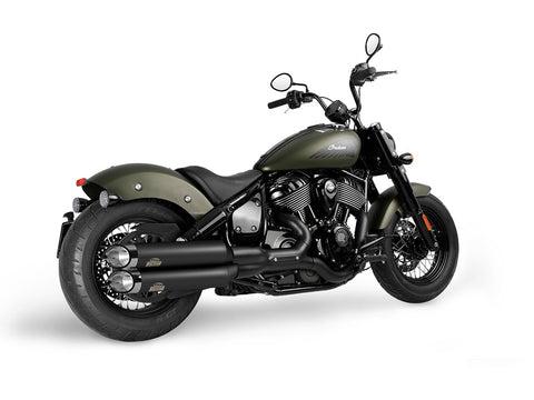 Dr. Jekill & Mr. Hyde Supreme Black Exhaust Indian Cruiser 2022–2024 — 4.0 inch Slashcut Chrome (EP-150791)