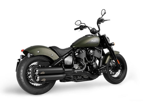 Dr. Jekill & Mr. Hyde Supreme Black Exhaust Indian Cruiser 2022–2024 — 4.0 inch Streetfighter Blank (EP-150793)