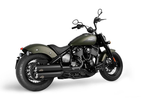 Dr. Jekill & Mr. Hyde Supreme Black Exhaust Indian Cruiser 2022–2024 — 4.0 inch Streetfighter Blank (EP-150793)