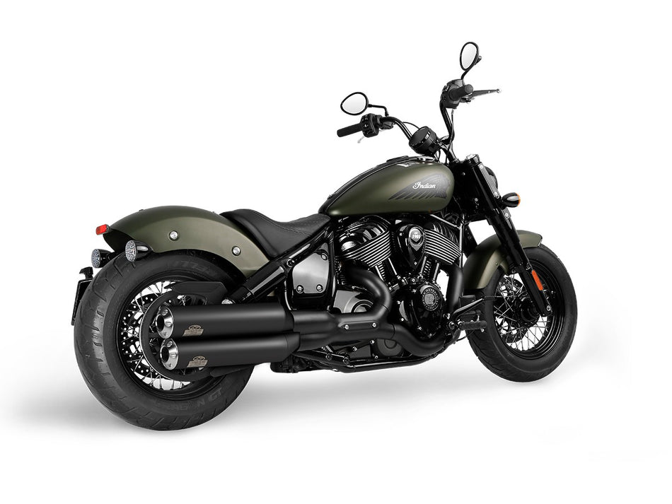 Dr. Jekill & Mr. Hyde Supreme Black Exhaust Indian Cruiser 2022–2024 — 4.0 inch Streetfighter Blank (EP-150793)
