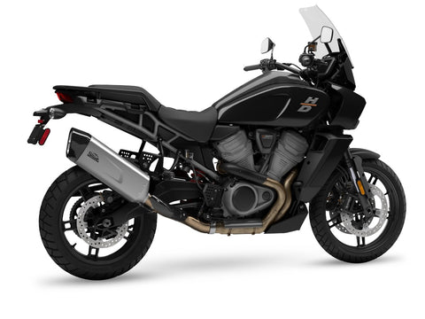 Dr. Jekill & Mr. Hyde Nomad Pearl Grey Exhaust Harley-Davidson Pan America 1250 Special & Pan America 1250 2021–2023 (EP-150842) — heat shields: Carbon Gloss