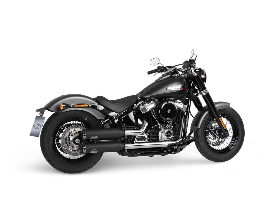Dr. Jekill & Mr. Hyde Shorty Wrinkle Black Exhaust Harley-Davidson Softail Slim 107 & Softail Standard 2021–2024 — 3.5 inch Streetfighter Blank (EP-151446)