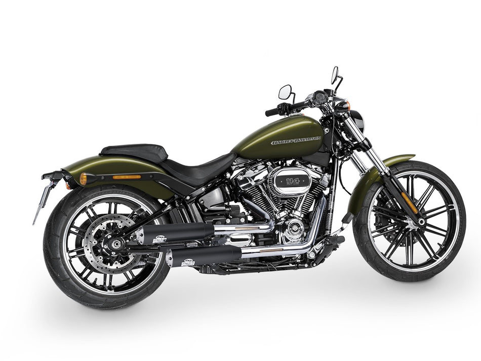 Dr. Jekill & Mr. Hyde Shorty Wrinkle Black Exhaust Harley-Davidson Breakout 114 & Fat Boy 114 2022–2024 — 3.5 inch Streetfighter Blank (EP-151524)