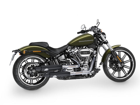 Dr. Jekill & Mr. Hyde Shorty Wrinkle Black Exhaust Harley-Davidson Breakout 114 & Fat Boy 114 2022–2024 — 3.5 inch Vintage Wrinkle Black (EP-151528)