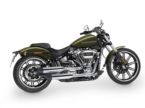 Dr. Jekill & Mr. Hyde Shorty Chrome Exhaust Harley-Davidson Breakout 114 & Fat Boy 114 2021 — 3.5 inch Big Shot Wrinkle Black (EP-151530)